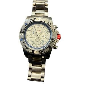Red Line Men's Chronograph Watch Stainless Steel Silver Tone Tachymeter RL-50019